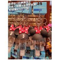 香港迪士尼樂園限定 米妮 大頭帽子乾洗手匙圈